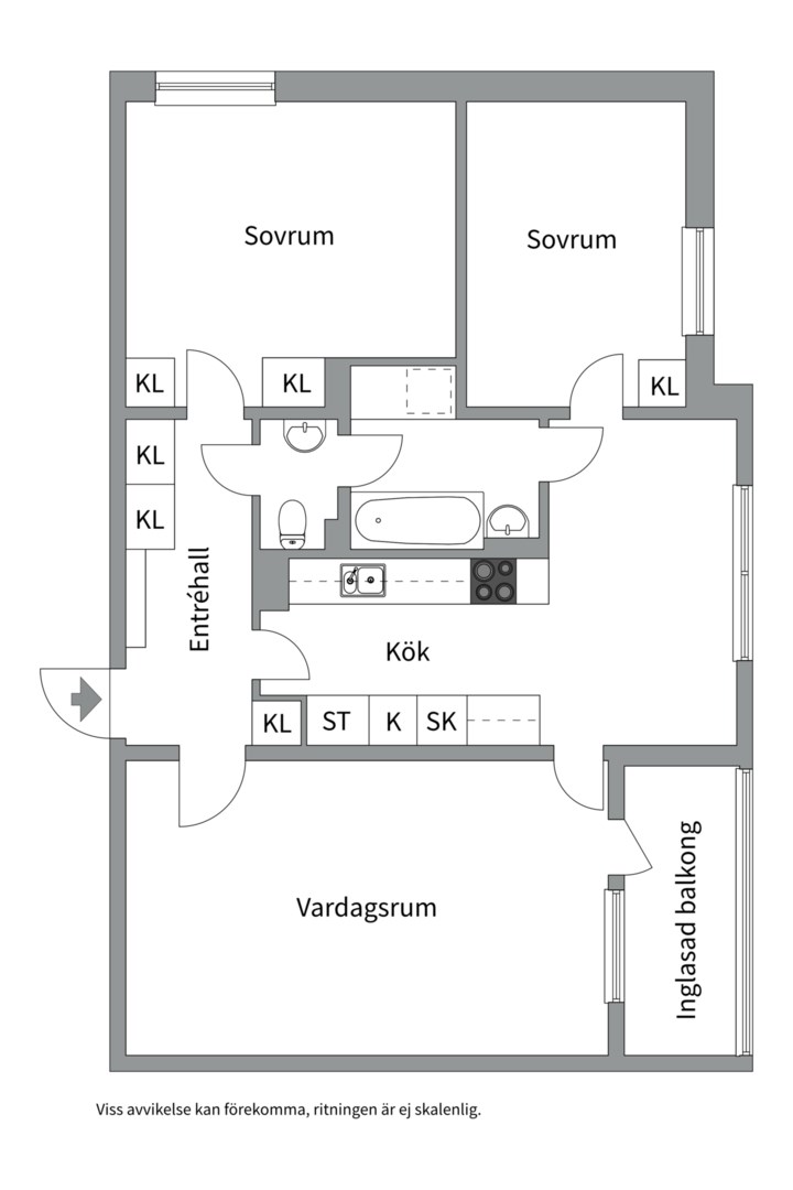 Planlösning från Fyrislundsgatan 22, Såld i Årsta, Uppsala