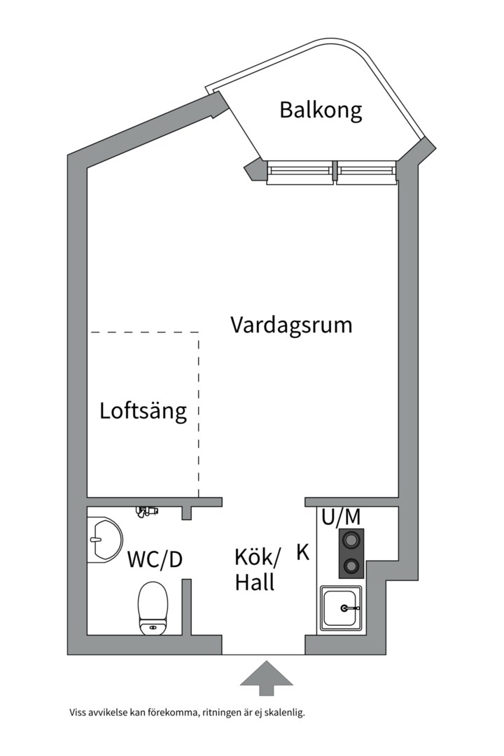Planlösning från Odensgatan 18, Till salu i Främre Luthagen, Uppsala
