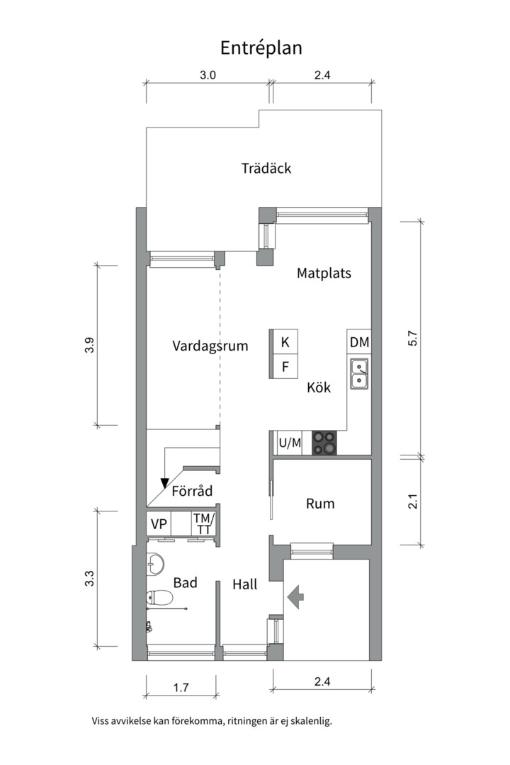 Planlösning från Källbovägen 2H, Kommande i Gamla Gottsunda, Uppsala