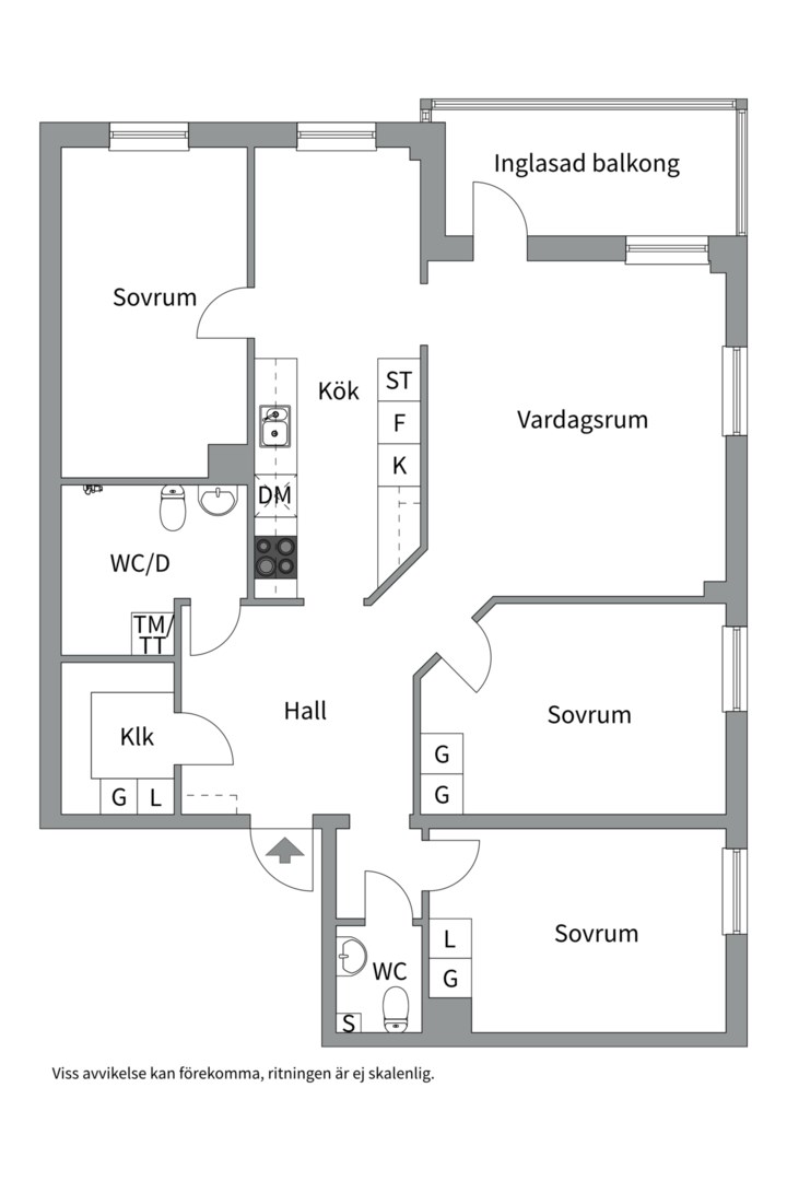 Planlösning från Orvars väg 25, Såld i Gamla Uppsala, Uppsala