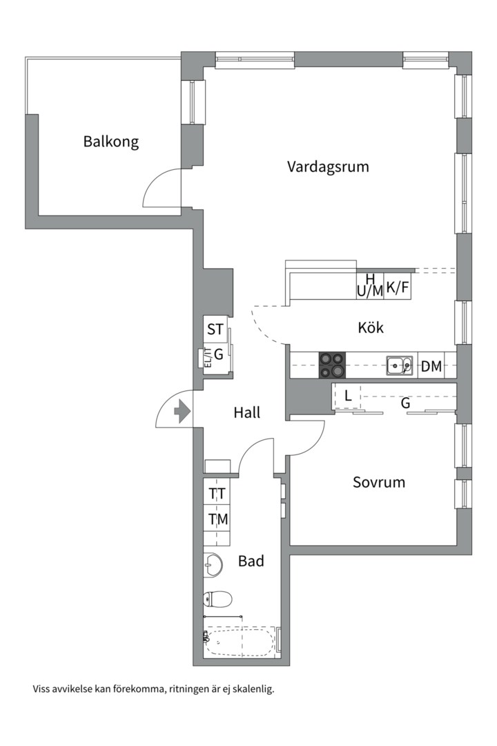 Planlösning från Kryddblandargatan 5, Såld i Centrum, Uppsala