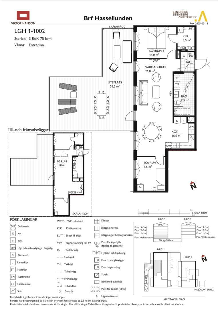 Planlösning från Gustav III:s Väg 62, Till salu i Bromma - Olovslund, Stockholm
