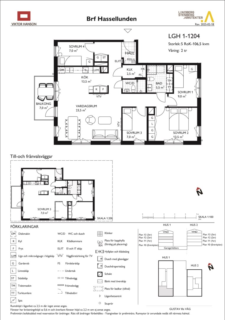 Planlösning från Gustav III:s Väg 62, våning 2, Till salu i Bromma - Olovslund, Stockholm