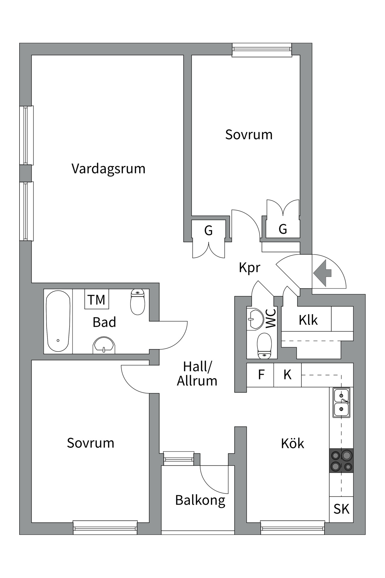 Bostadsbild från Jakobsgatan 50B, Kommande i Jakobsberg, Västerås