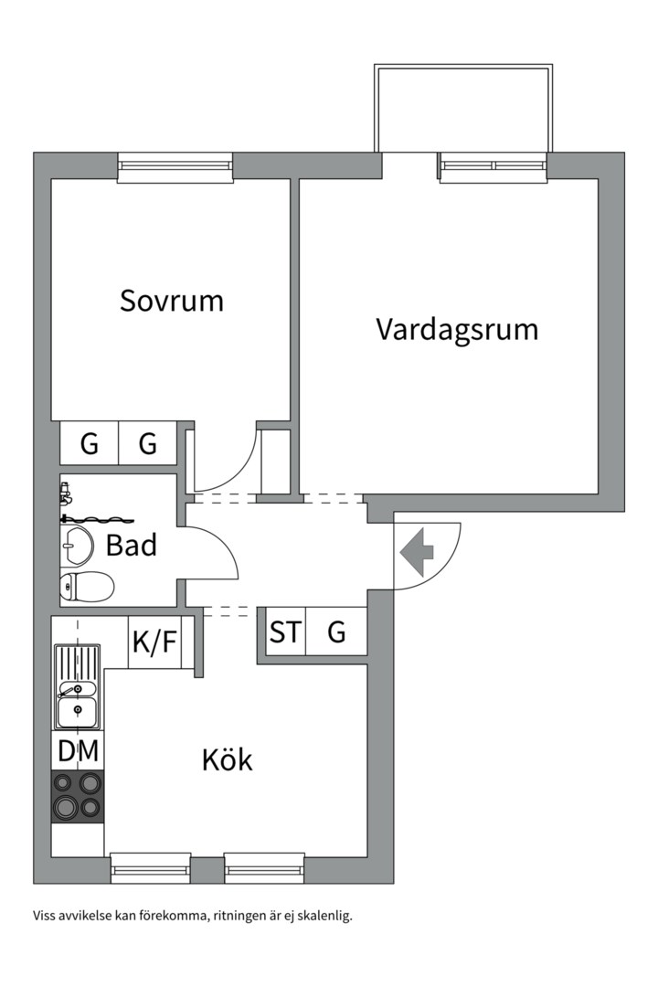 Planlösning från Dag Hammarskjölds väg 25A, Såld i Kåbo, Uppsala