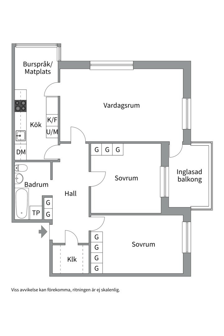Planlösning från Alphyddevägen 67, Såld i Sickla, Nacka