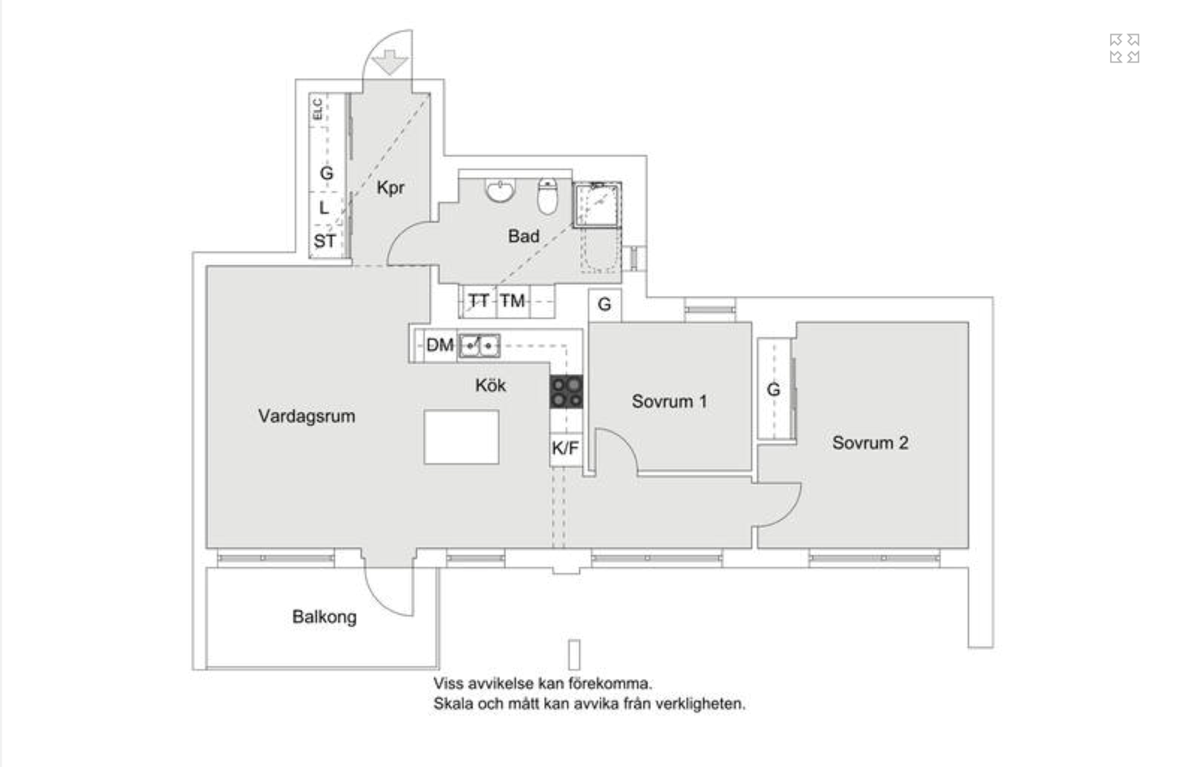 Planlösning från Siloplatsen 8, våning 11/11, Kommande i Kvarnholmen, Nacka