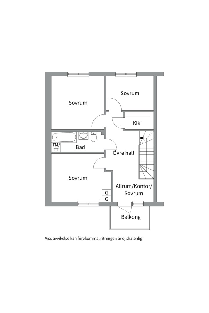 Planlösning från Ölandsresan 130, Såld i Sävja, Uppsala