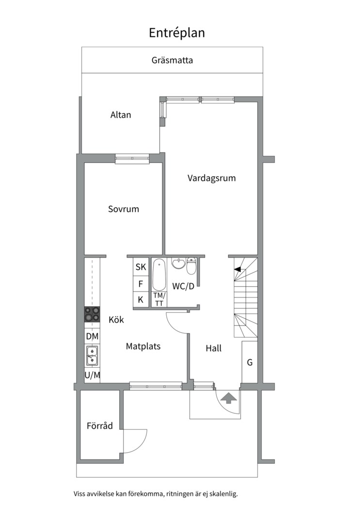 Planlösning från Ölandsresan 130, Såld i Sävja, Uppsala