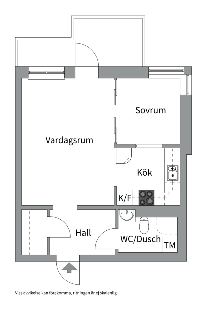 Planlösning från Nathorstvägen 38, 6tr, Såld i Johanneshov, Stockholm