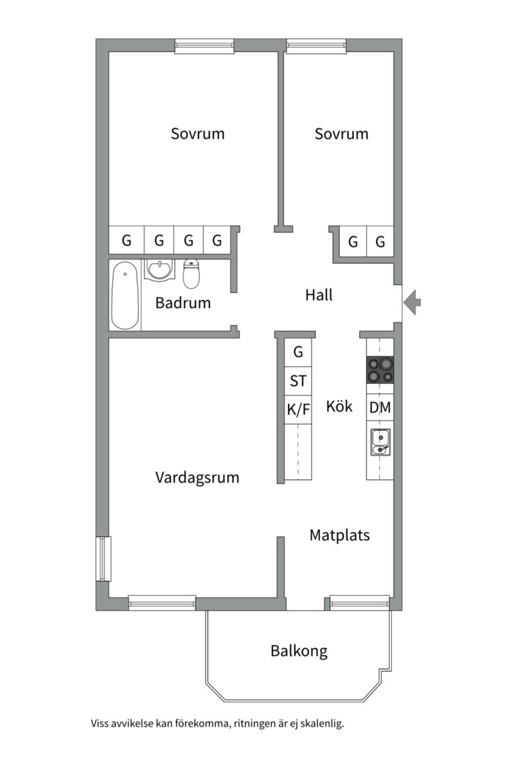 Planlösning från Storgatan 22B, Såld i Centrum, Uppsala
