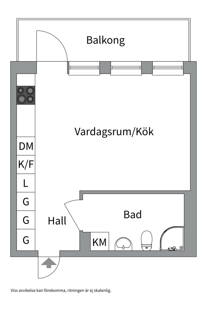 Planlösning från Johannesbäcksgatan 99, Såld i Salabacke, Uppsala