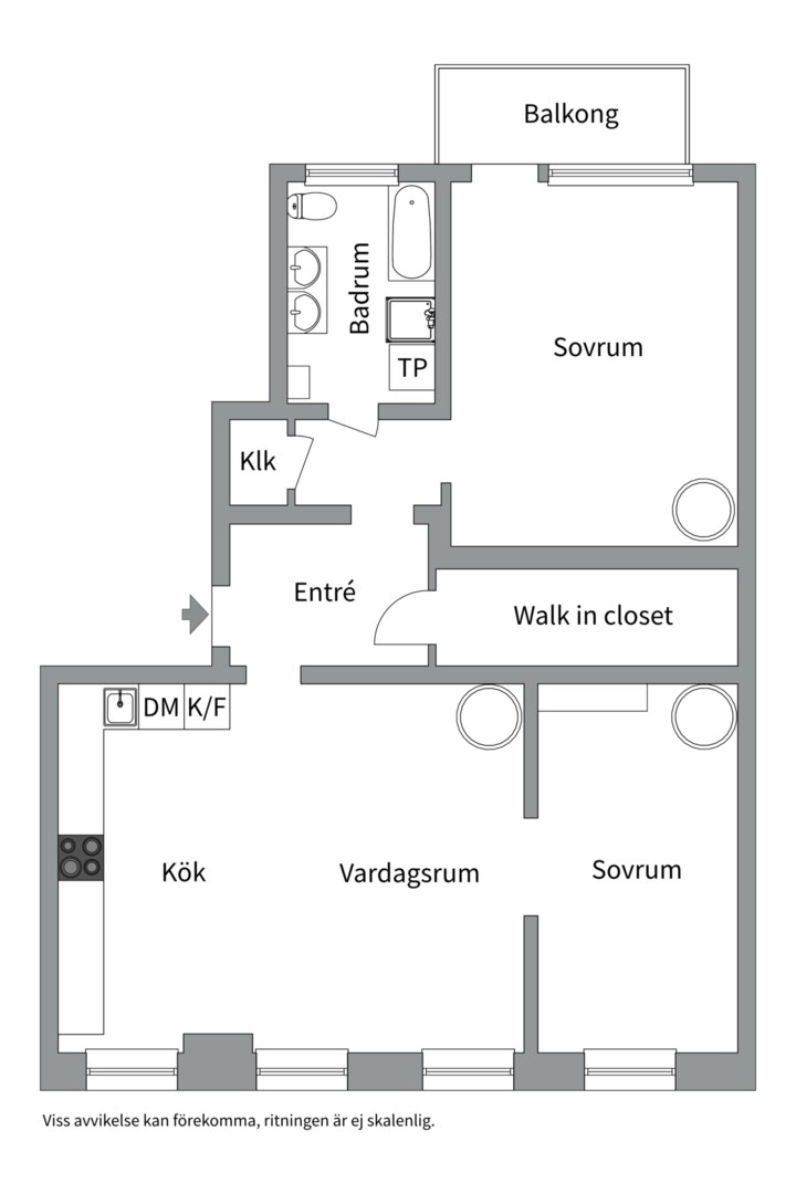 Planlösning från Frejgatan 36, 3tr, Såld i Vasastan - Odenplan, Stockholm