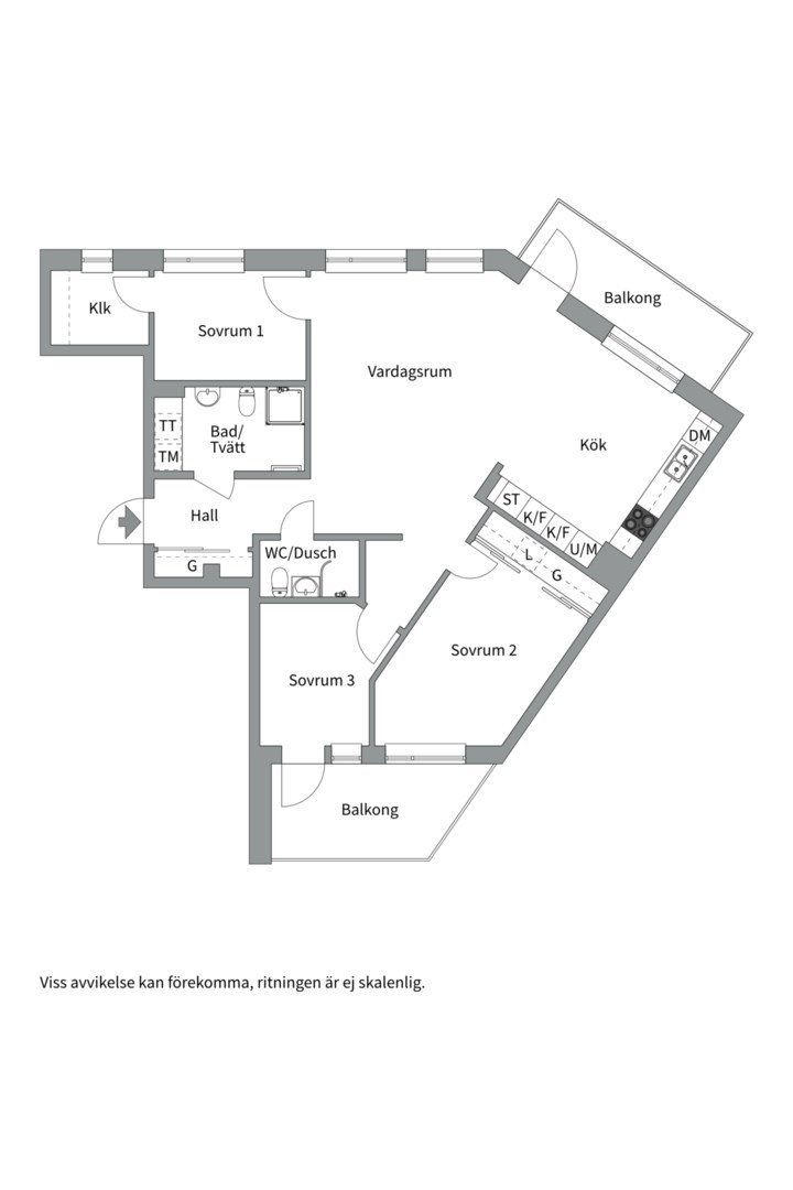 Planlösning från Otto Myrbergs väg 4A, Såld i Rickomberga, Uppsala