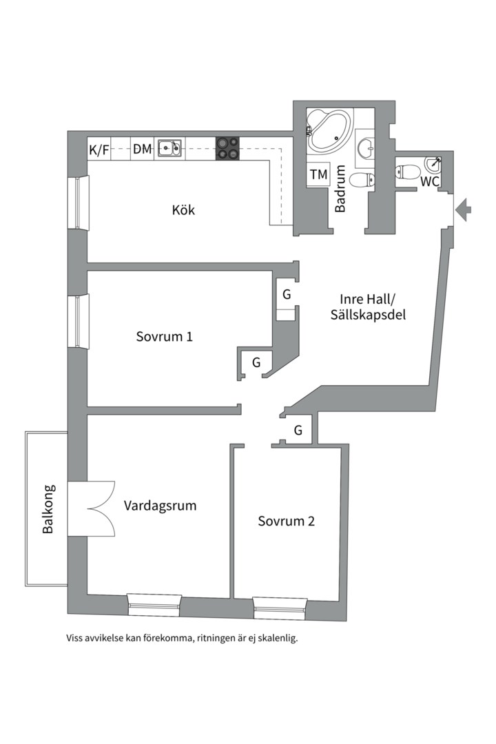 Planlösning från Sankt Eriksgatan 8, 5 tr, Såld i Kungsholmen - Nedre Kungsholmen, Stockholm