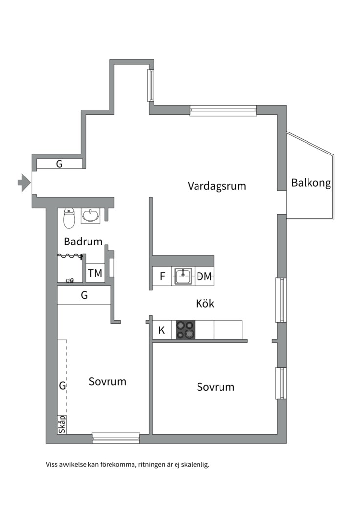Planlösning från Fyrverkarbacken 27, Såld i Kungsholmen, Stockholm