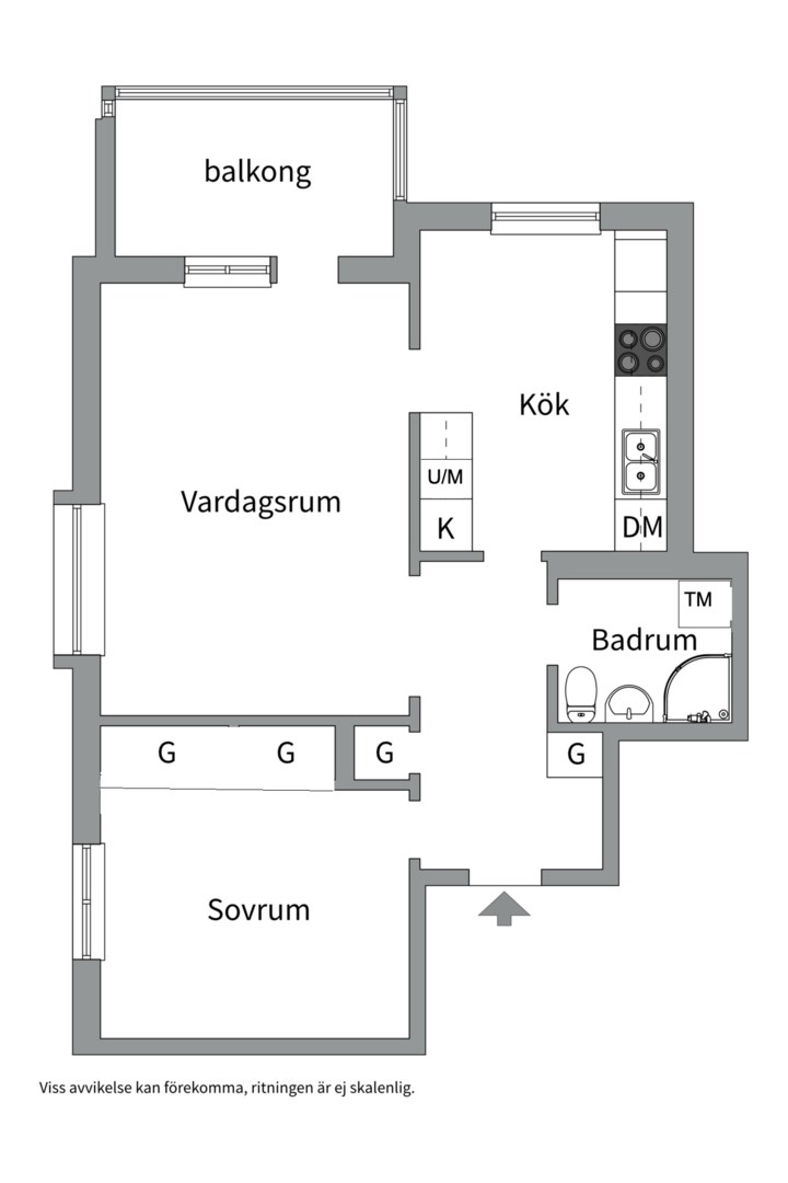 Planlösning från Finntorpsvägen 10, Såld i Finntorp, Nacka