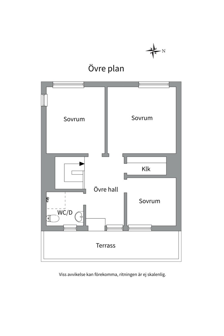 Planlösning från Lings väg 76, Såld i Ling, Uppsala