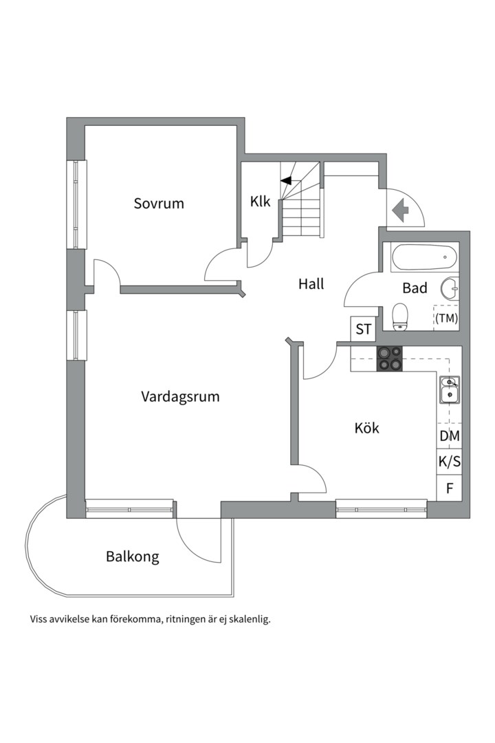 Planlösning från Augustendalsvägen 32, Kommande i Nacka Strand, Nacka