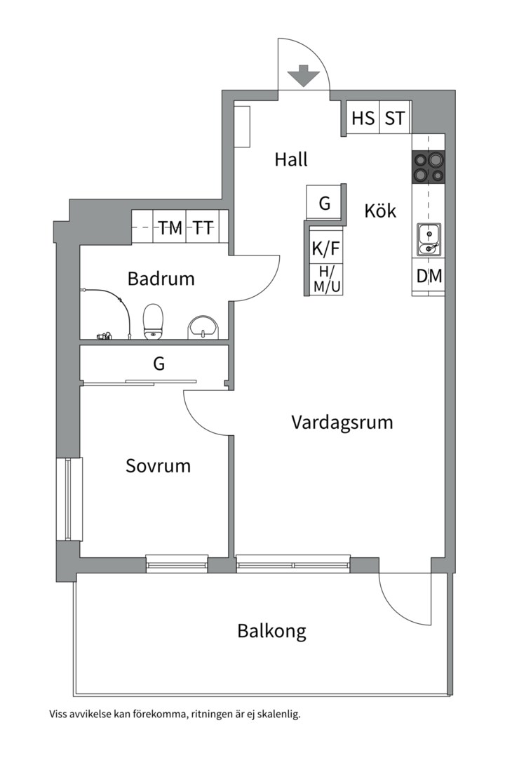 Planlösning från Alörsgatan 1, Såld i Östhammar, Östhammar