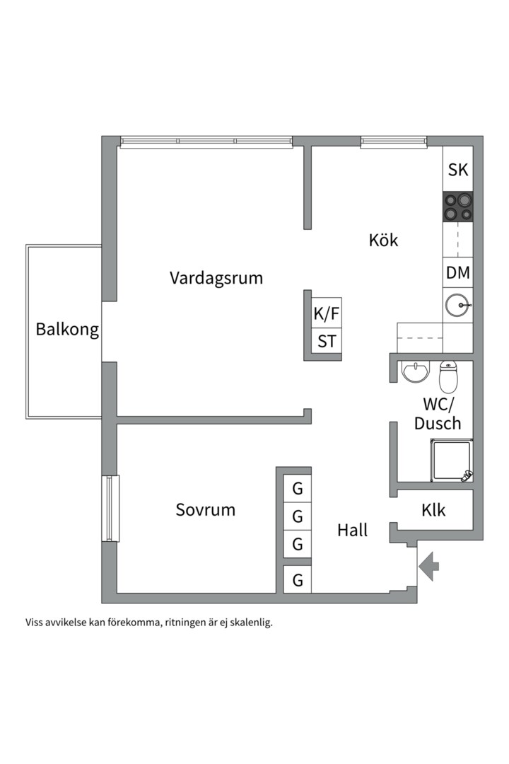 Planlösning från Edinsvägen 11, Såld i Ektorp, Nacka