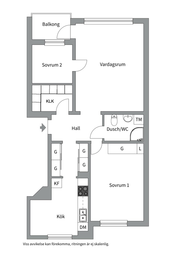 Planlösning från Per Hallströms Väg 6, Såld i Nacka Forum, Nacka