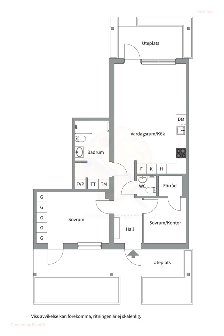 Planlösning från Wilhelm Kåges gata 88A, Kommande i Porslinskvarteren, Värmdö