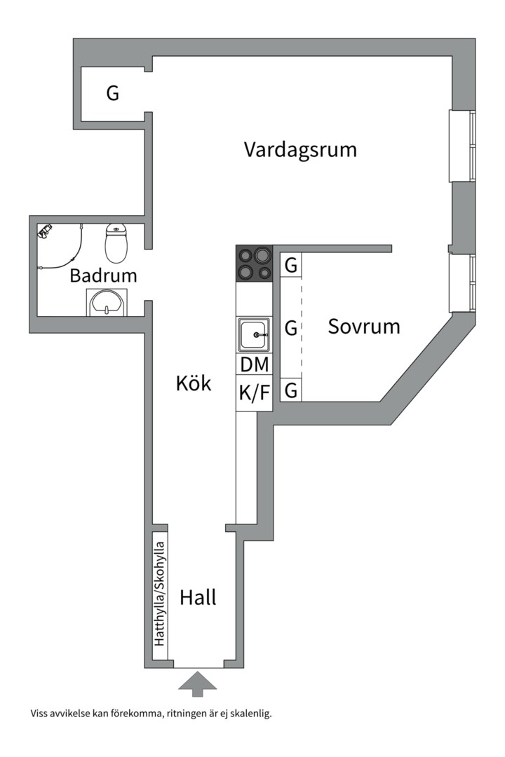 Planlösning från Folkskolegatan 3, Såld i Södermalm - Hornstull, Stockholm