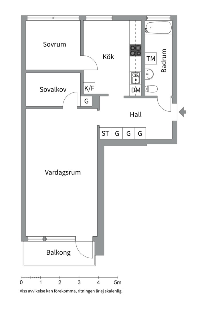 Planlösning från Väpnargatan 13A, Såld i Tunabackar, Uppsala