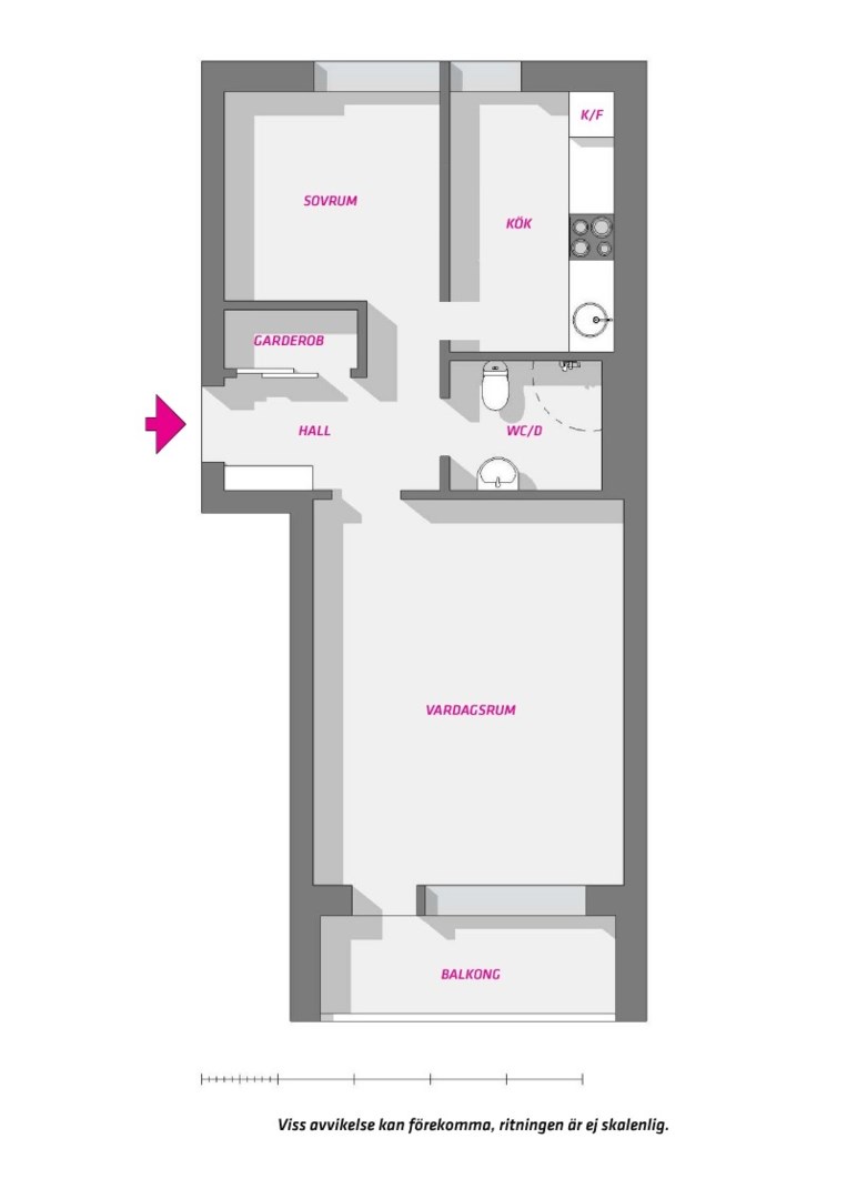 Planlösning från Fålhagsleden 4B, Såld i Fålhagen, Uppsala