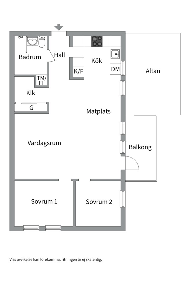 Planlösning från Ormingeringen 59A, Såld i Västra Orminge, Nacka