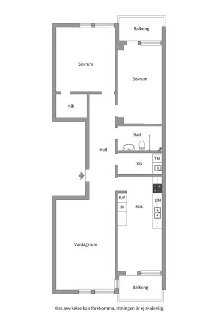 Planlösning från Norrbygatan 3E, Såld i Odensvi, Västerås