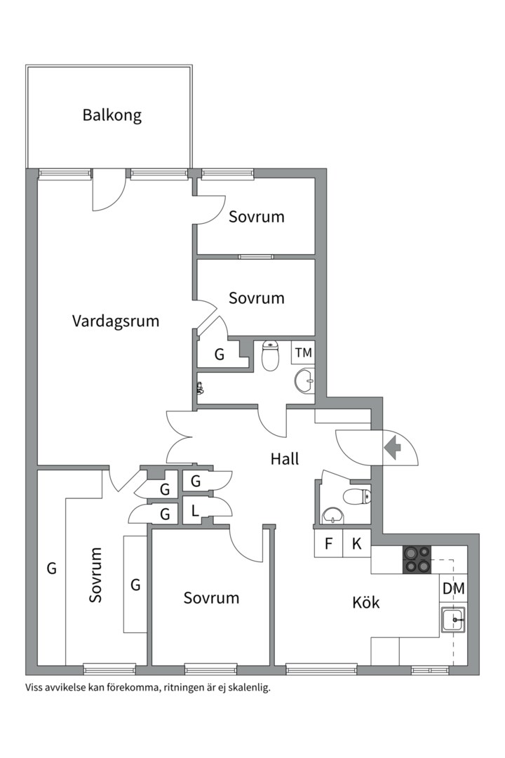 Planlösning från Rådjursstigen 26, 2 tr, Såld i Bergshamra, Solna