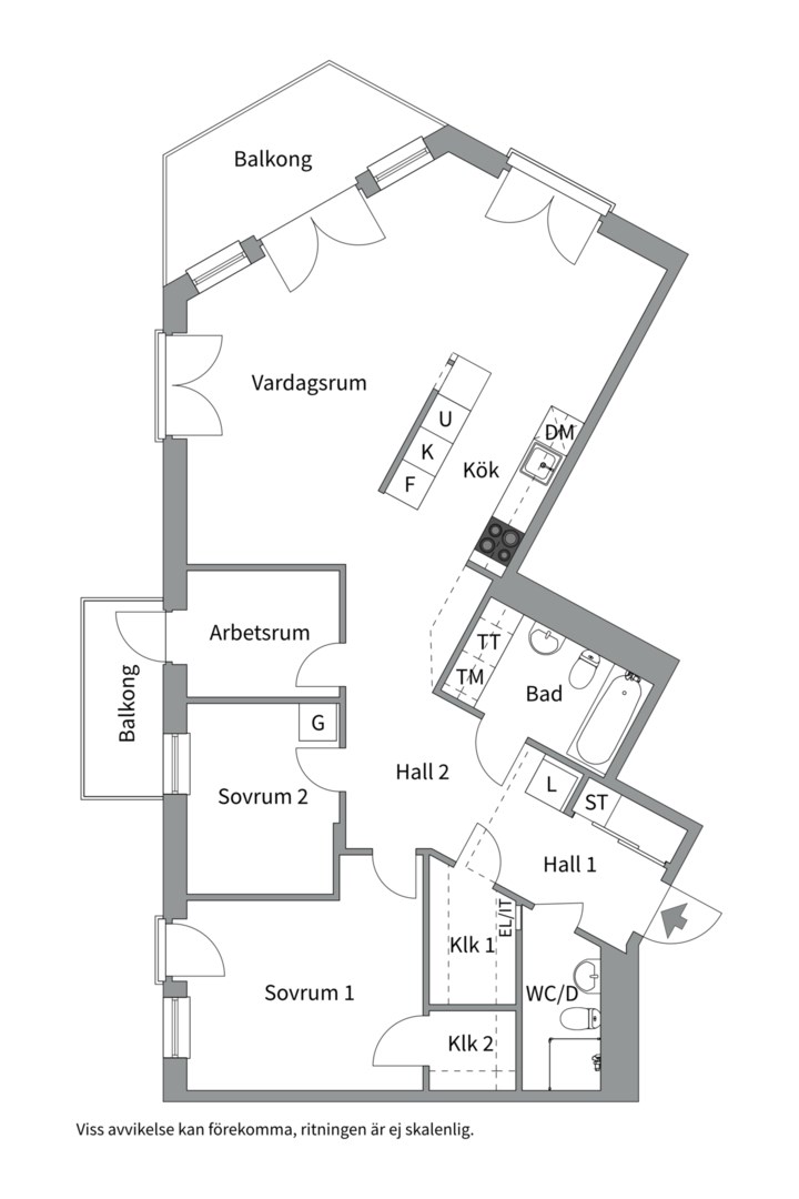 Planlösning från Finnboda Kajväg 8, 7tr, Såld i Finnboda Hamn, Nacka