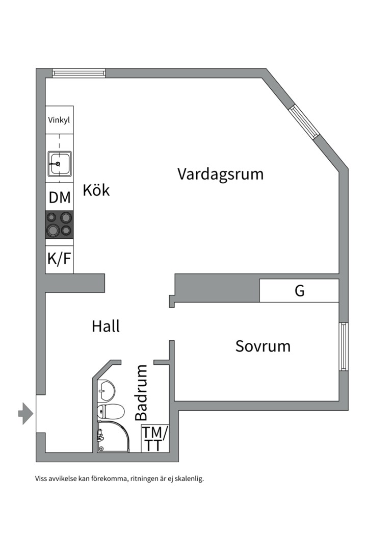 Planlösning från Luntmakargatan 75, Såld i Vasastan, Stockholm