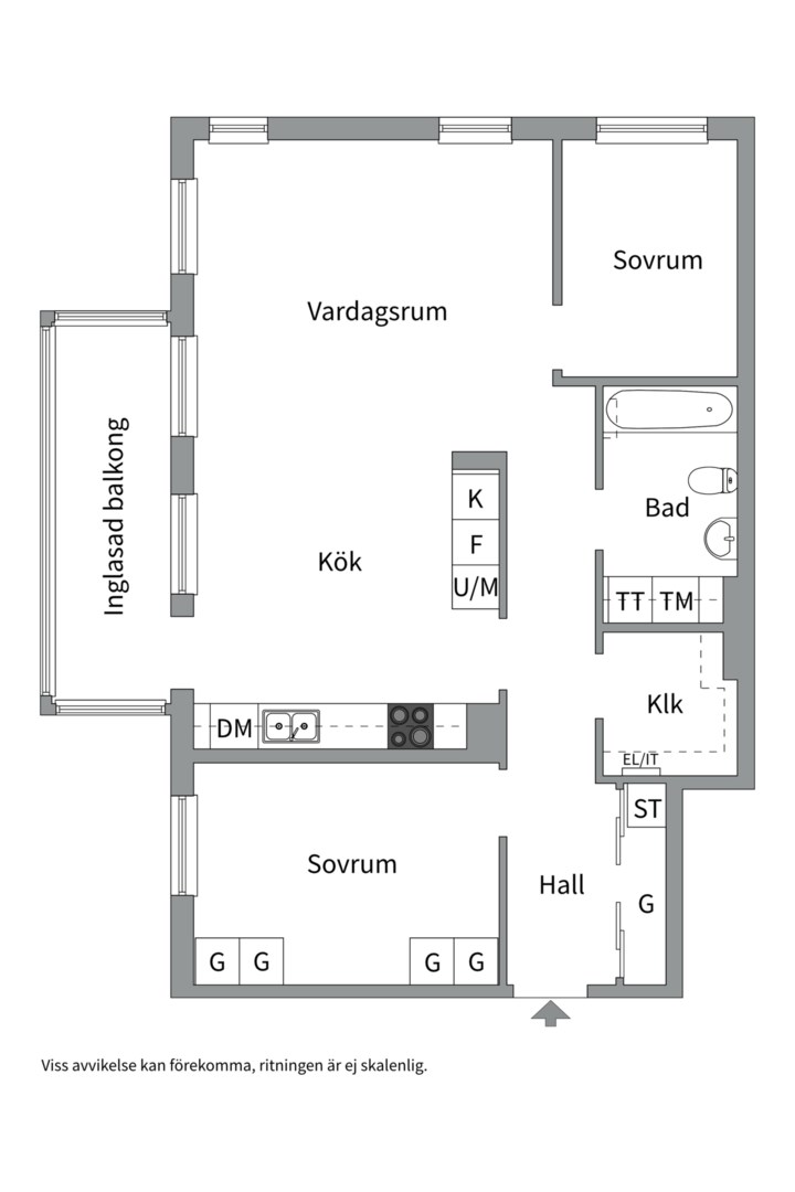 Planlösning från Gimogatan 15A, Snart till salu i Luthagen, Uppsala