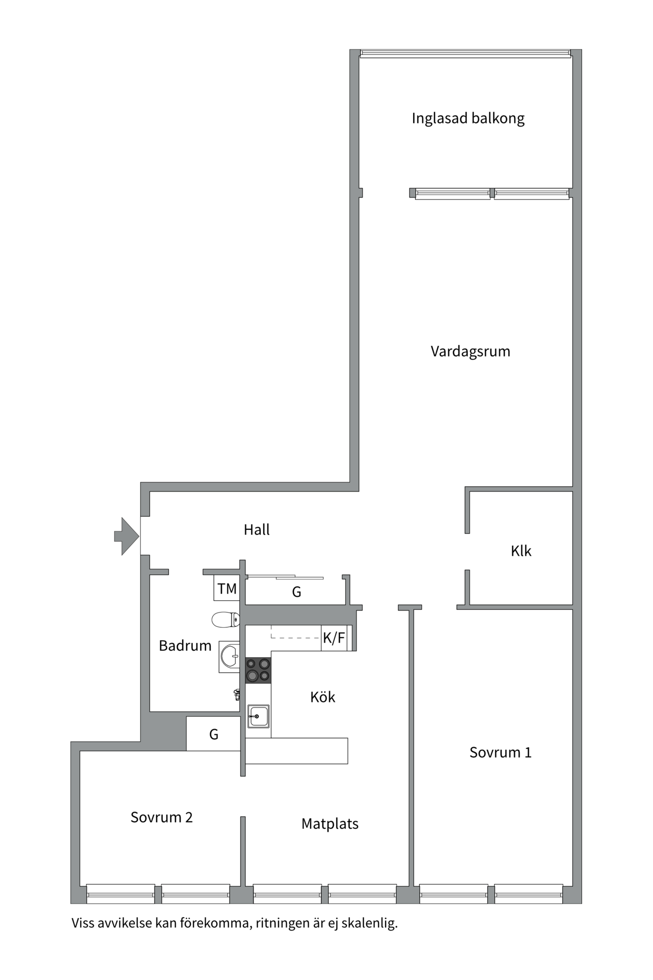 Bostadsbild från Skjutbanegatan 2B, Såld i Haga, Västerås