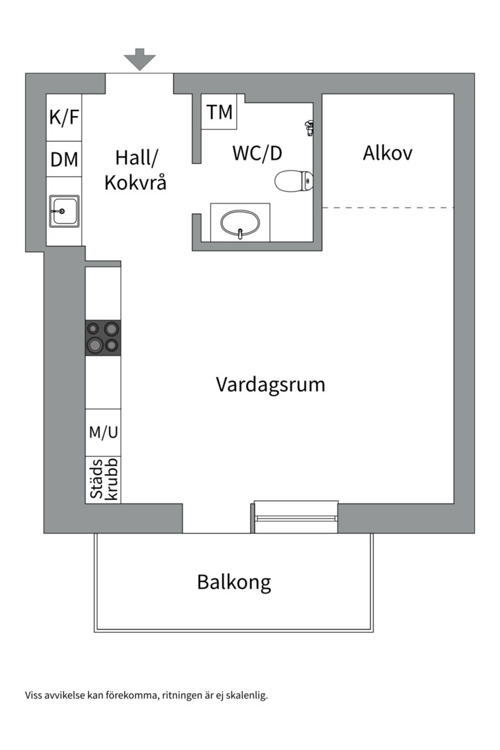 Planlösning från Frodegatan 19A, Såld i Fålhagen, Uppsala