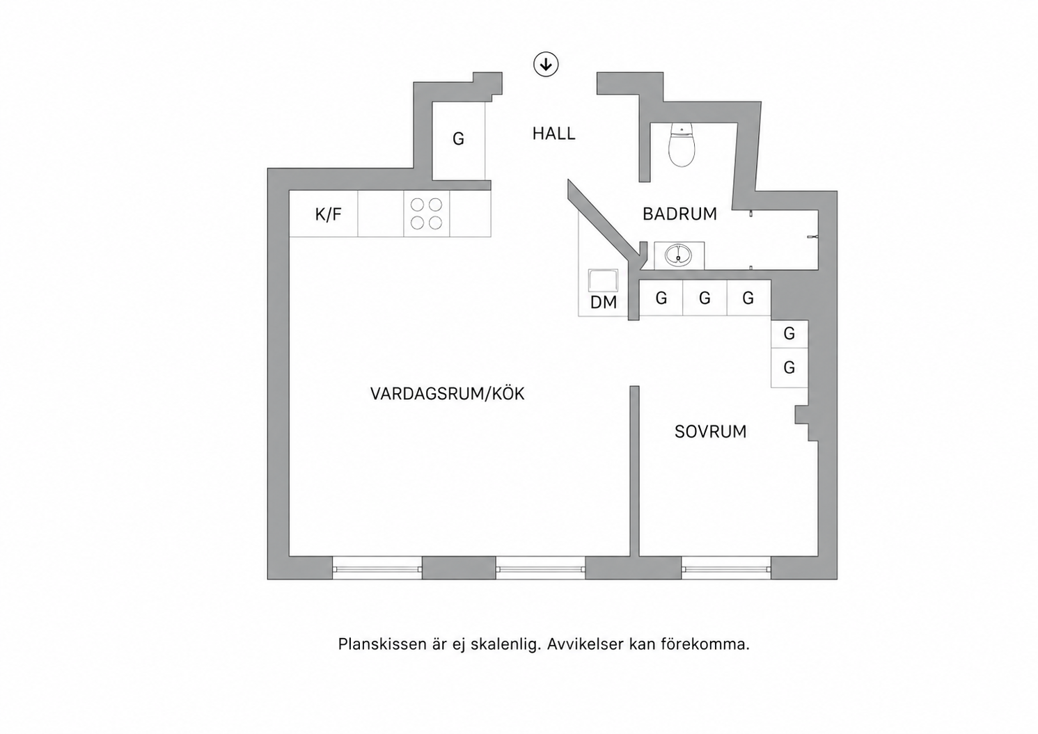 Planlösning från Hagagatan 8, Såld i Vasastan - Odenplan, Stockholm
