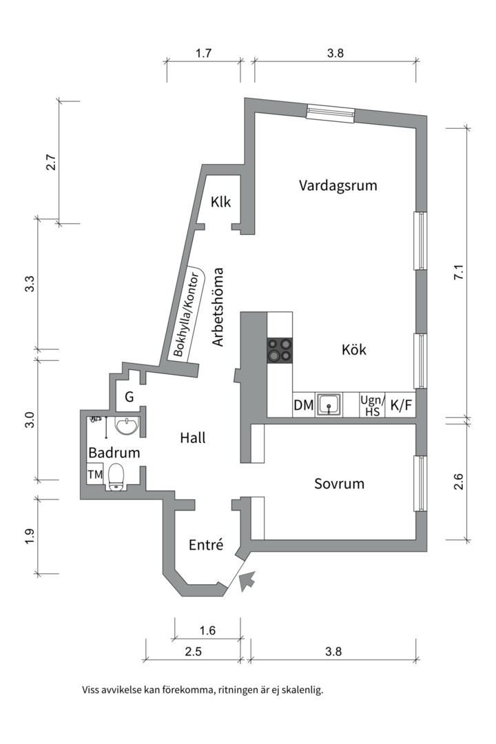 Planlösning från Kammakargatan 43, ACCEPTERAT PRIS, Såld i Vasastan, Stockholm