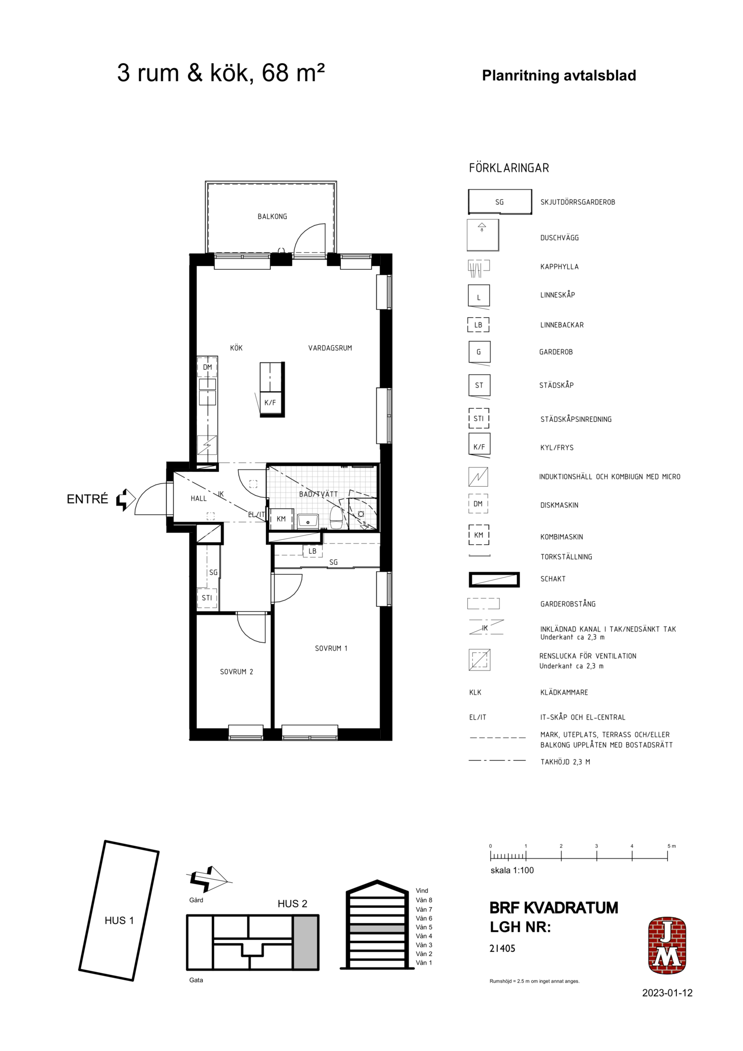Bostadsbild från Amanuensgatan 9, Såld i Rosendal, Uppsala