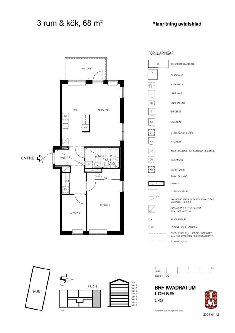 Bostadsbild från Amanuensgatan 9, Såld i Rosendal, Uppsala