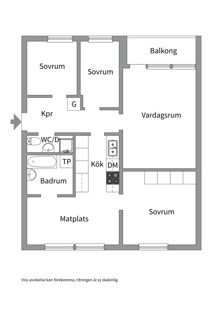 Planlösning från Lidnersgatan 23, Såld i Nyby, Uppsala