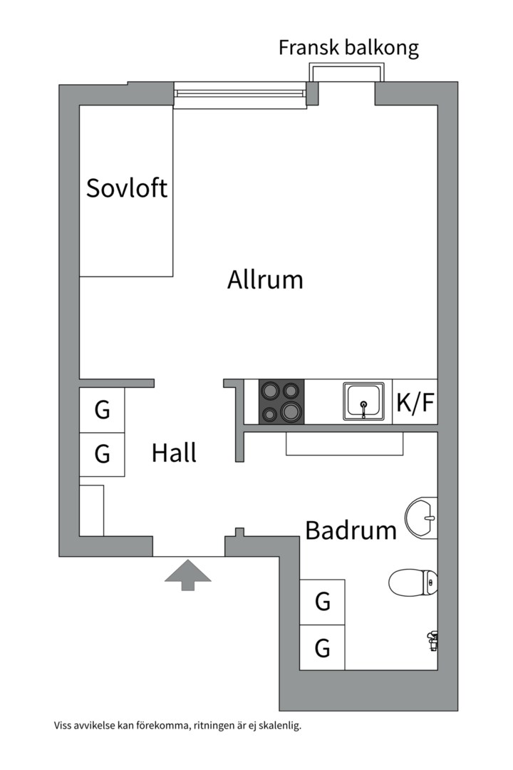 Planlösning från Redargatan 5, Kommande i Hammarby Sjöstad, Stockholm