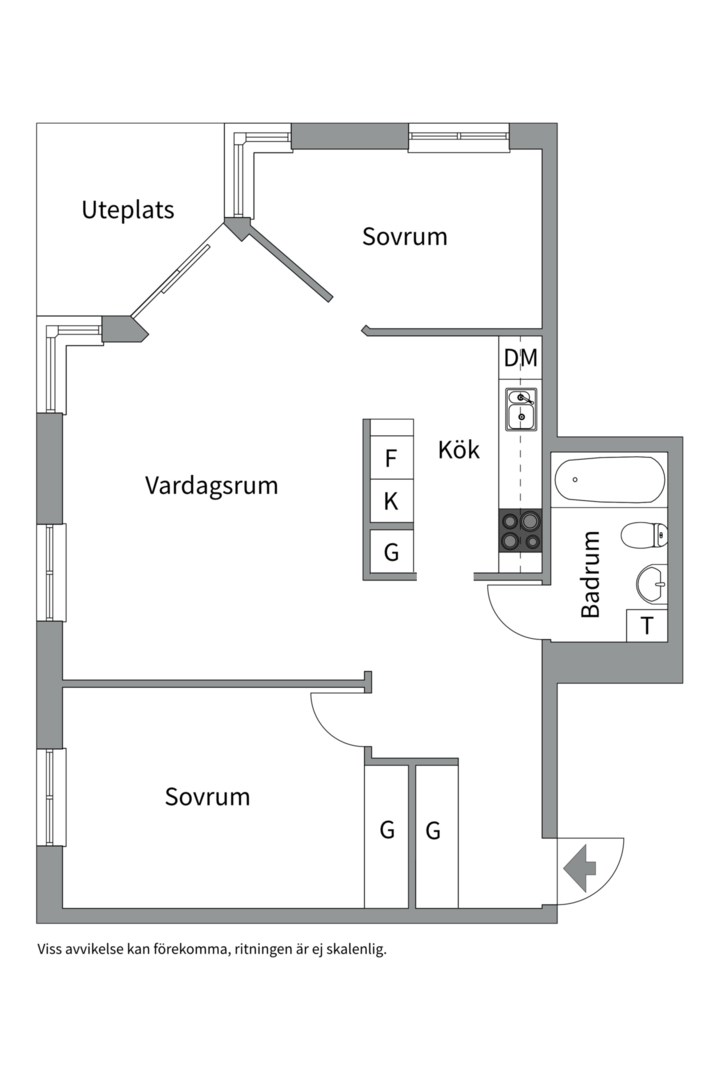 Planlösning från Jakobsdalsvägen 23, Kommande i Nacka Strand, Nacka