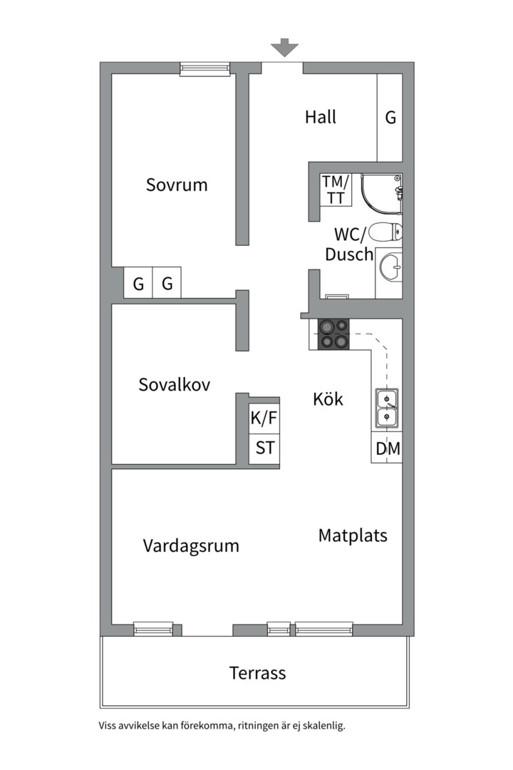 Planlösning från Ektorpsvägen 9, Kommande i Ektorp, Nacka