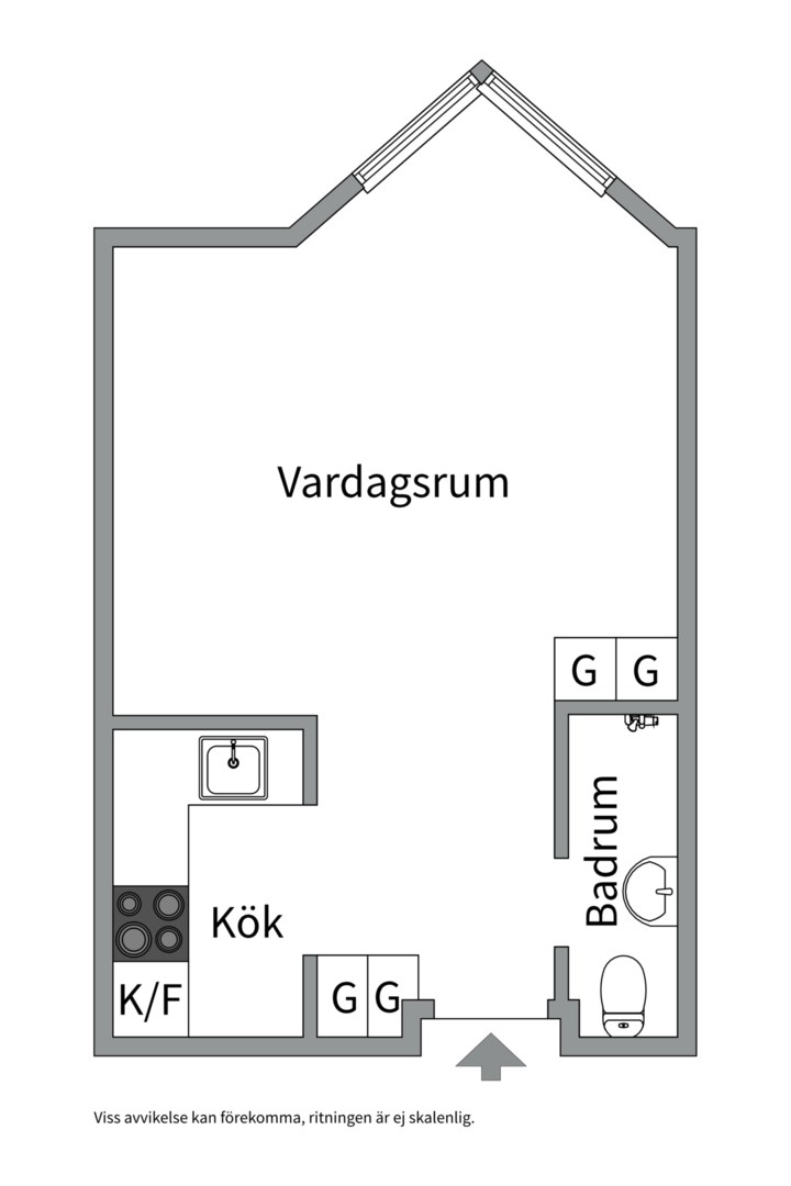 Planlösning från Kungsklippan 11, 5tr, Till salu i Kungsholmen, Stockholm