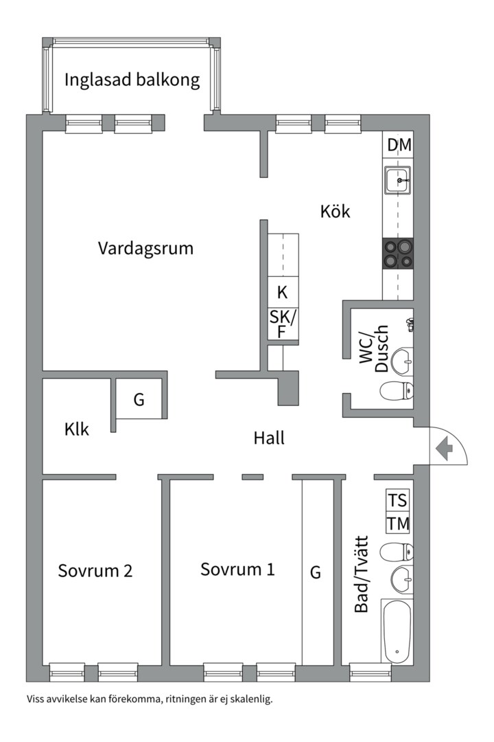 Planlösning från Ormingeringen 13B, Såld i Västra Orminge, Nacka