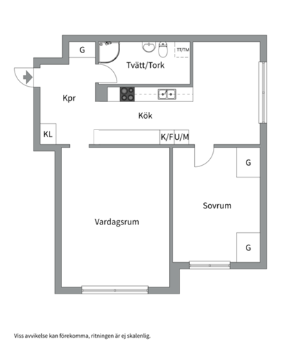 Planlösning från Fyrislundsgatan 26, Såld i Årsta, Uppsala