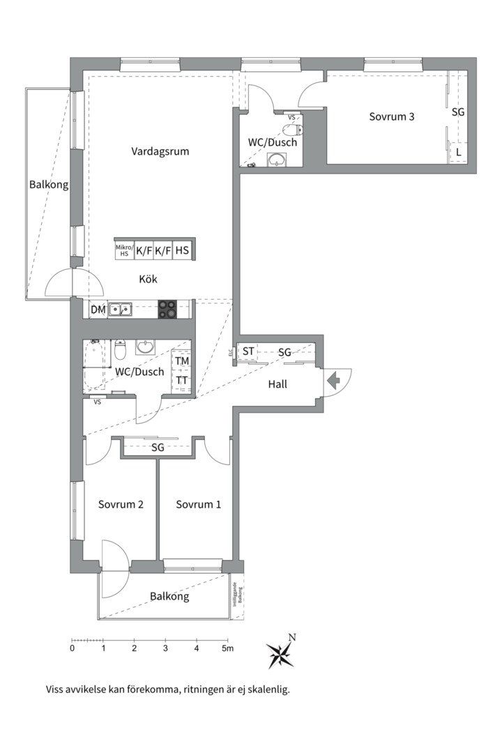 Planlösning från Årstaskogs Väg 10, vån 19, Såld i Årstaberg, Stockholm